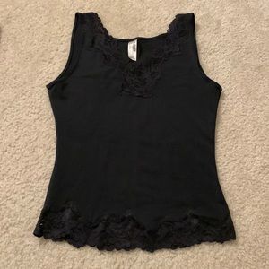 Black lace tank